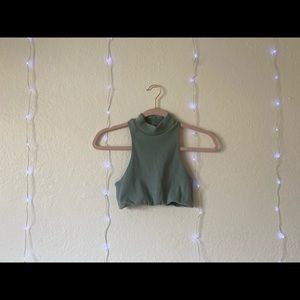 High neck cropped work out top!